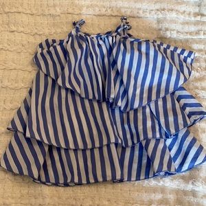 Blue white strip dress